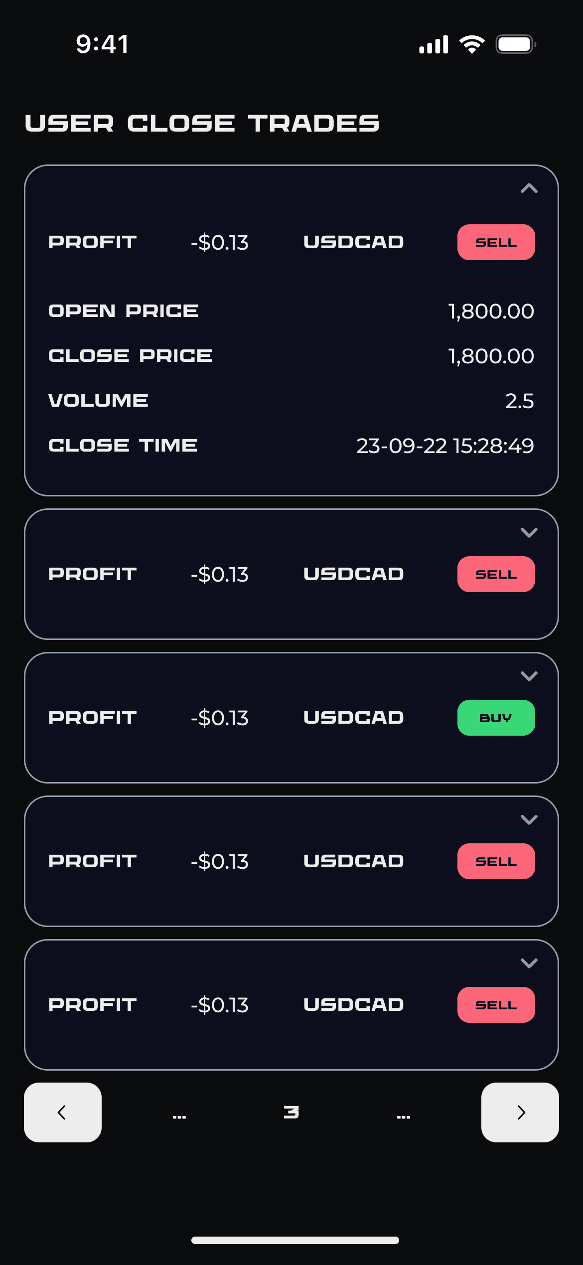 Trader platform join flow mobile screen